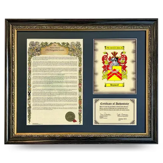 Reynard Framed Surname History and Coat of Arms- Heirloom