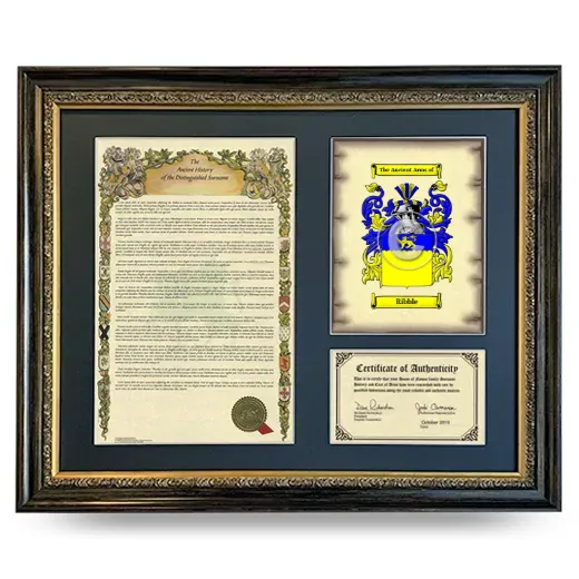 Ribble Framed Surname History and Coat of Arms- Heirloom