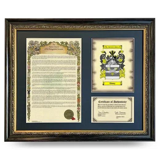 Shuey Framed Surname History and Coat of Arms- Heirloom