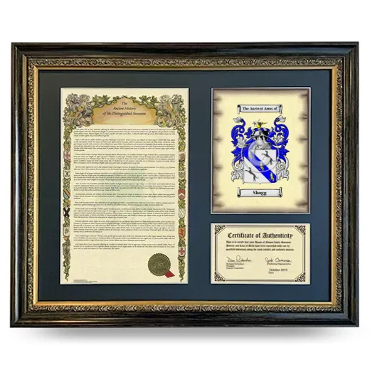 Skogg Framed Surname History and Coat of Arms- Heirloom