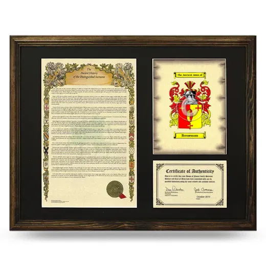 Breneman Framed Surname History and Coat of Arms - Brown