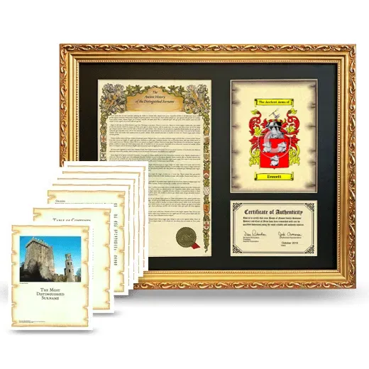 Everett Framed History And Complete History - Gold
