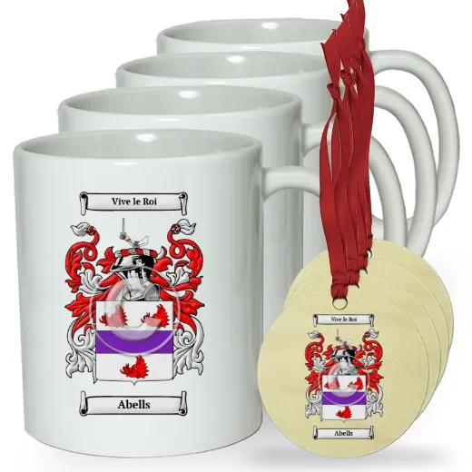 Abells Set of 4 Classic Mugs and Ornaments