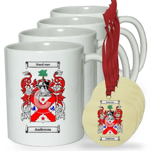 Set of 4 Classic Mugs and Ornaments