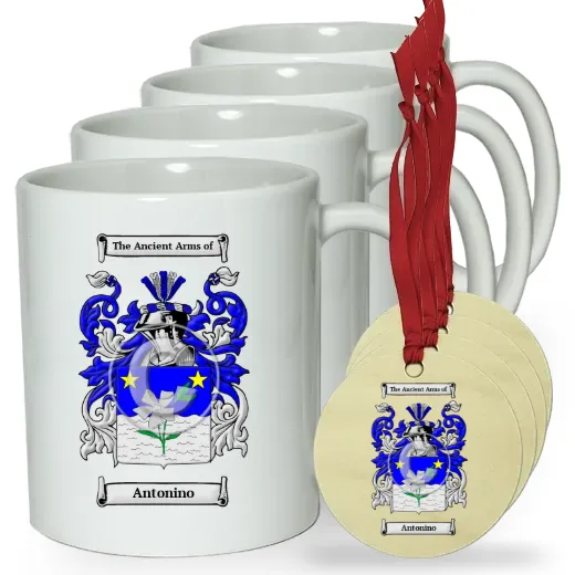 Antonino Set of 4 Classic Mugs and Ornaments