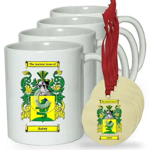 Astey Set of 4 Classic Mugs and Ornaments