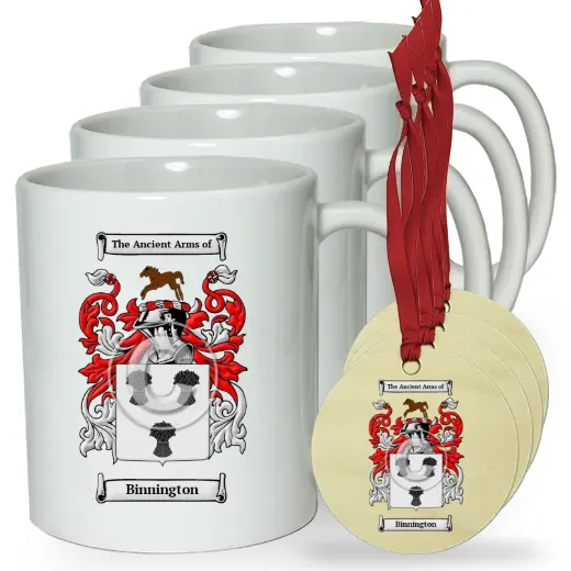 Binnington Set of 4 Classic Mugs and Ornaments