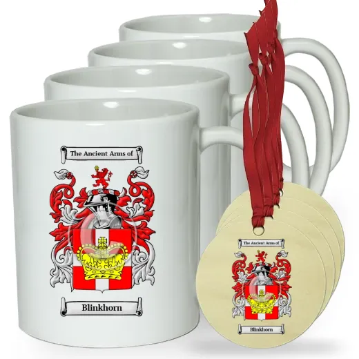 Blinkhorn Set of 4 Classic Mugs and Ornaments