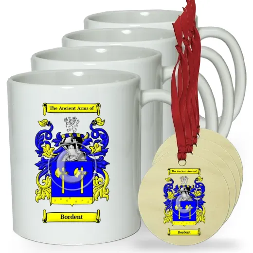 Bordent Set of 4 Classic Mugs and Ornaments