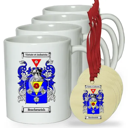 Brachenrish Set of 4 Classic Mugs and Ornaments