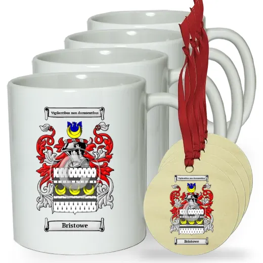 Bristowe Set of 4 Classic Mugs and Ornaments