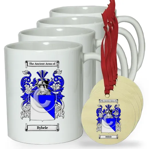 Bybele Set of 4 Classic Mugs and Ornaments
