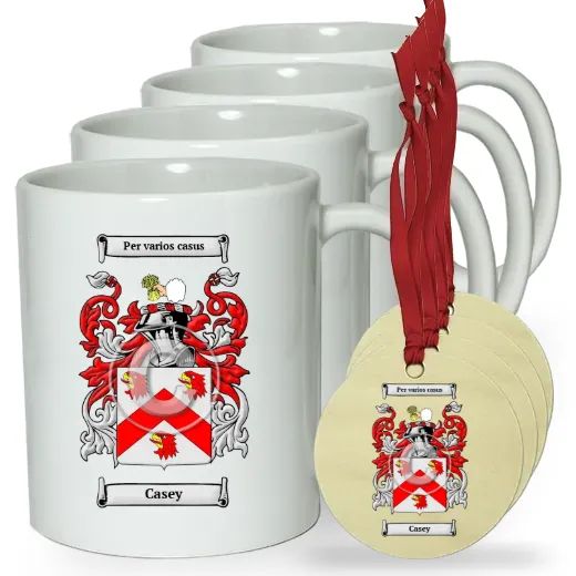 Casey Set of 4 Classic Mugs and Ornaments