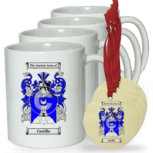 Castillo Set of 4 Classic Mugs and Ornaments