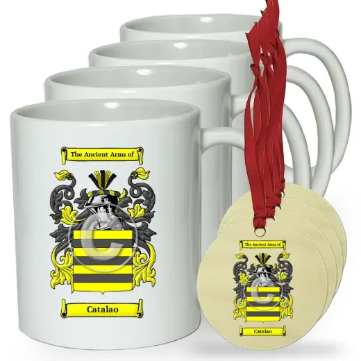 Catalao Set of 4 Classic Mugs and Ornaments