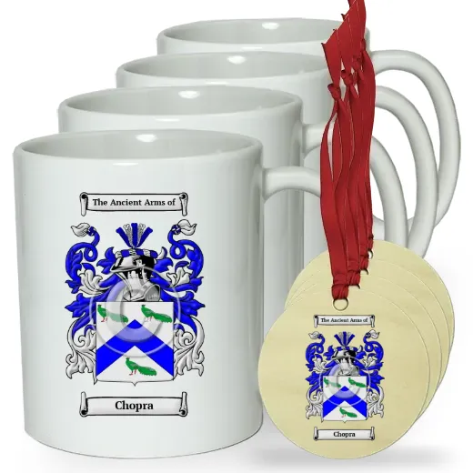 Chopra Set of 4 Classic Mugs and Ornaments