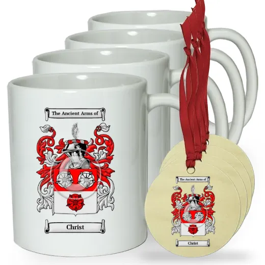 Christ Set of 4 Classic Mugs and Ornaments