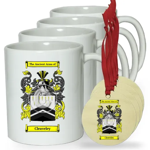 Cleaveley Set of 4 Classic Mugs and Ornaments
