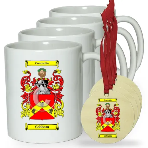 Cobham Set of 4 Classic Mugs and Ornaments