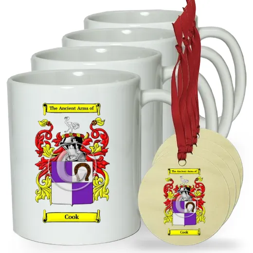 Cook Set of 4 Classic Mugs and Ornaments