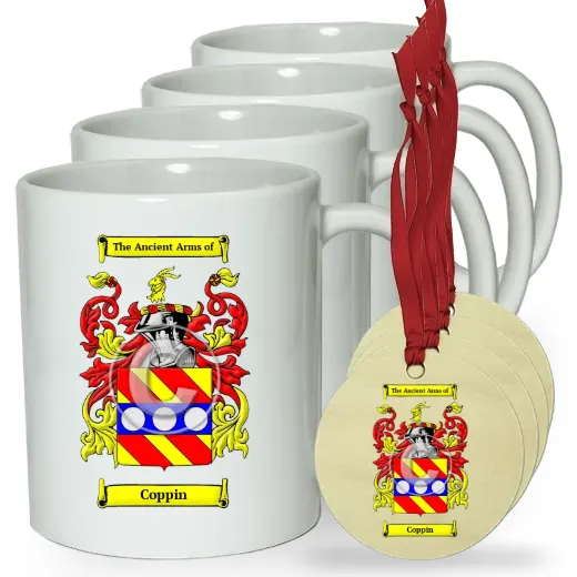 Coppin Set of 4 Classic Mugs and Ornaments
