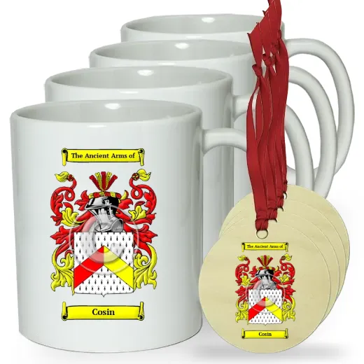 Cosin Set of 4 Classic Mugs and Ornaments