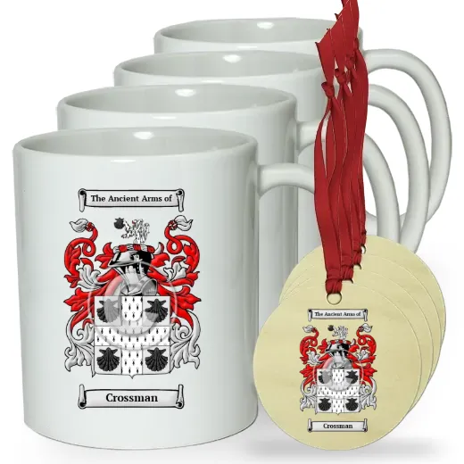 Crossman Set of 4 Classic Mugs and Ornaments