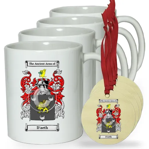 D'aeth Set of 4 Classic Mugs and Ornaments