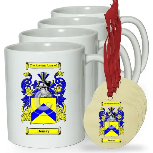 Demay Set of 4 Classic Mugs and Ornaments