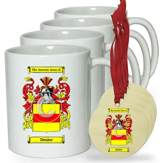 Denise Set of 4 Classic Mugs and Ornaments