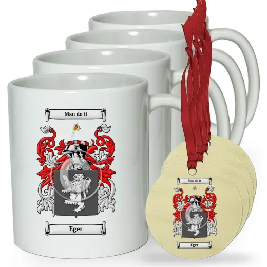 Eger Set of 4 Classic Mugs and Ornaments