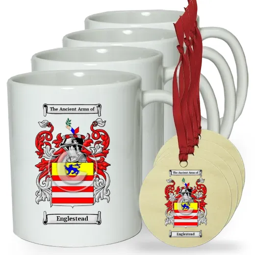 Englestead Set of 4 Classic Mugs and Ornaments