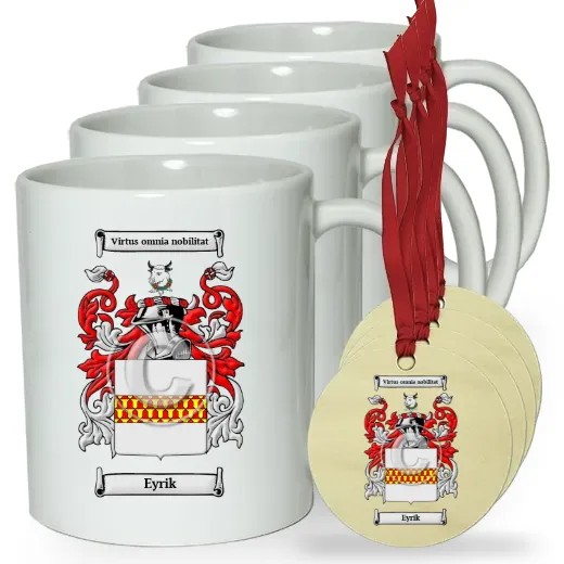 Eyrik Set of 4 Classic Mugs and Ornaments