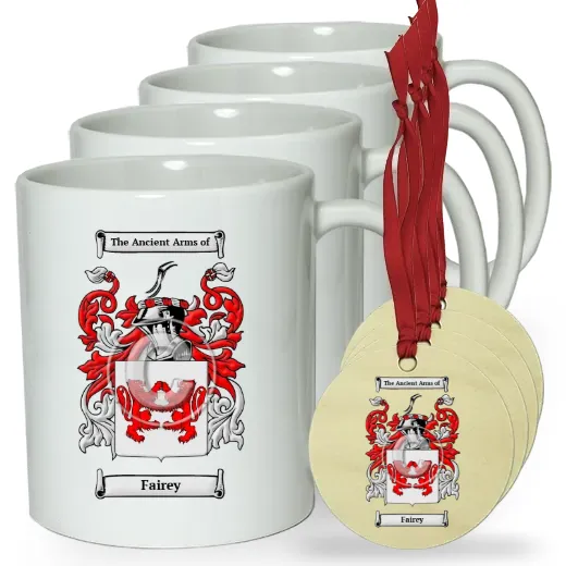 Fairey Set of 4 Classic Mugs and Ornaments
