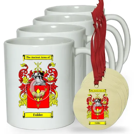 Folder Set of 4 Classic Mugs and Ornaments