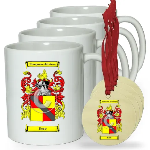 Gere Set of 4 Classic Mugs and Ornaments