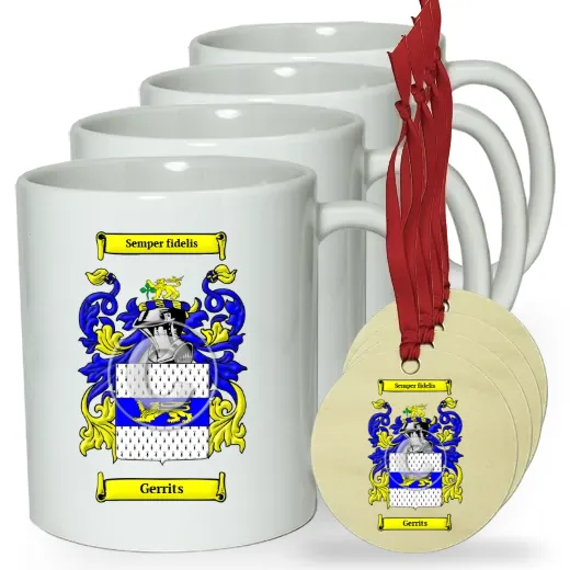 Gerrits Set of 4 Classic Mugs and Ornaments