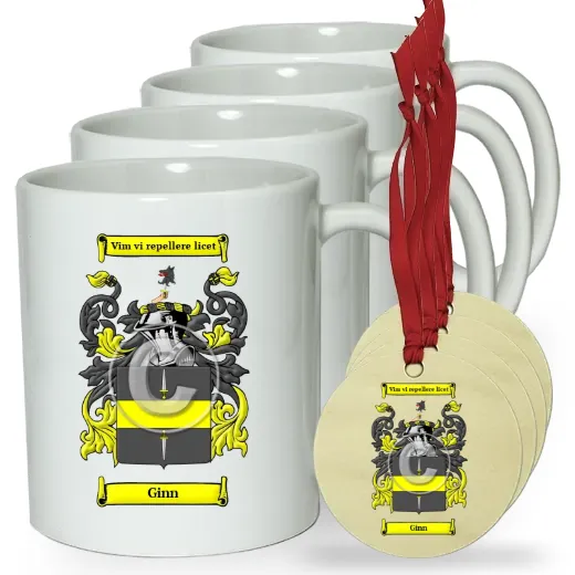 Ginn Set of 4 Classic Mugs and Ornaments