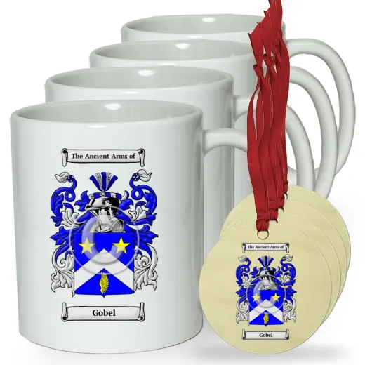 Gobel Set of 4 Classic Mugs and Ornaments