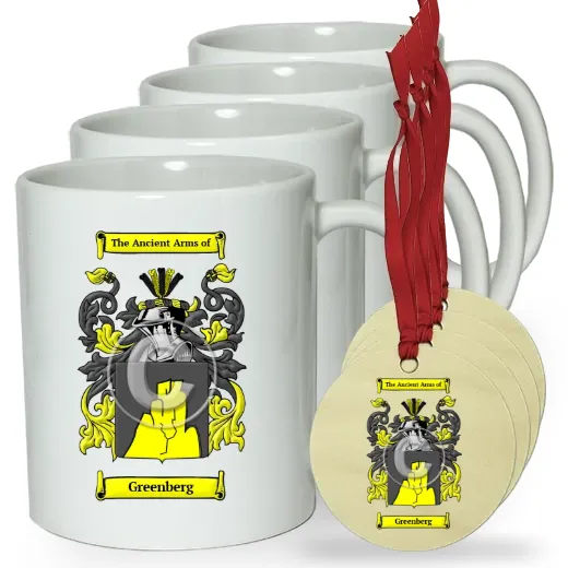 Greenberg Set of 4 Classic Mugs and Ornaments