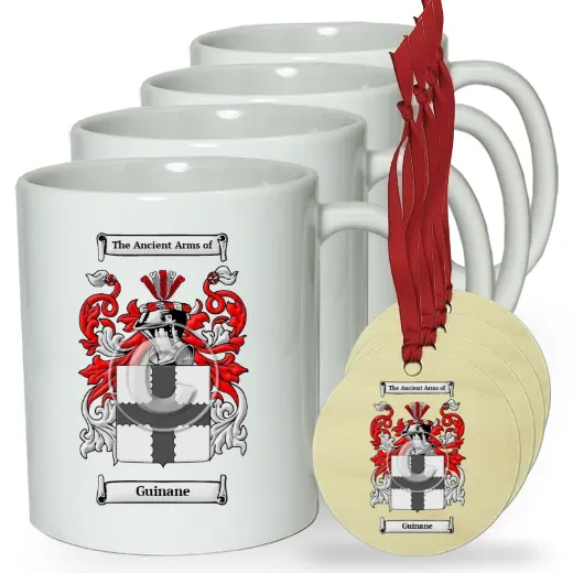 Guinane Set of 4 Classic Mugs and Ornaments
