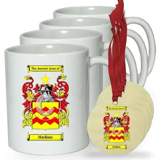 Harkins Set of 4 Classic Mugs and Ornaments
