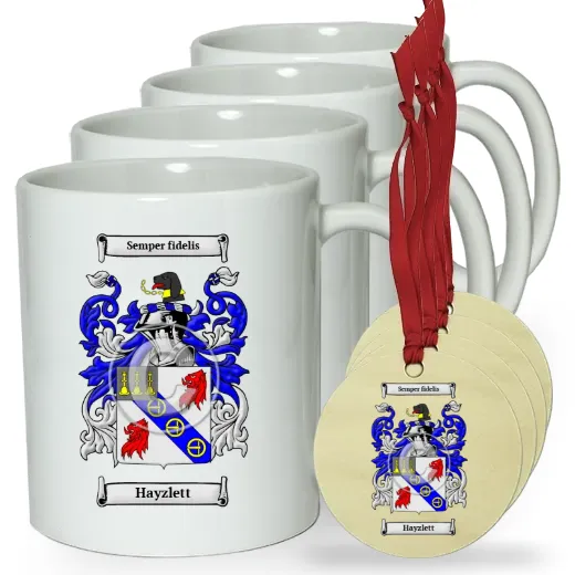 Hayzlett Set of 4 Classic Mugs and Ornaments
