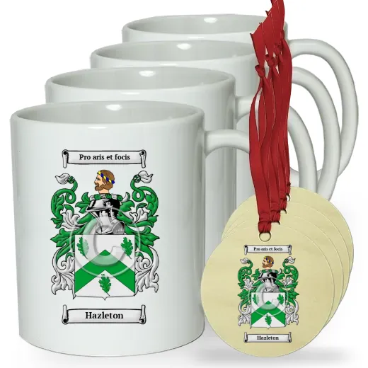 Hazleton Set of 4 Classic Mugs and Ornaments