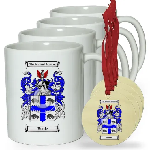 Herde Set of 4 Classic Mugs and Ornaments