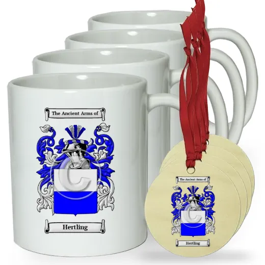 Hertling Set of 4 Classic Mugs and Ornaments
