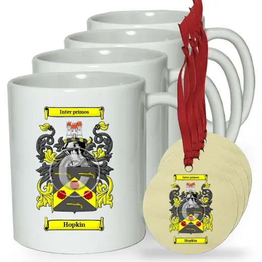 Hopkin Set of 4 Classic Mugs and Ornaments