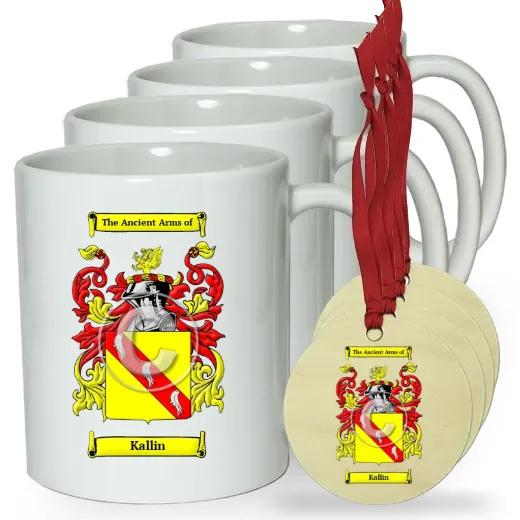 Kallin Set of 4 Classic Mugs and Ornaments