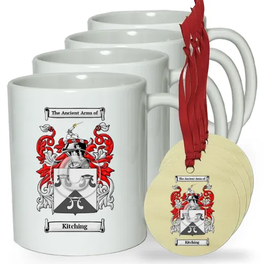 Kitching Set of 4 Classic Mugs and Ornaments