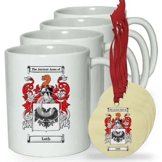 Loth Set of 4 Classic Mugs and Ornaments